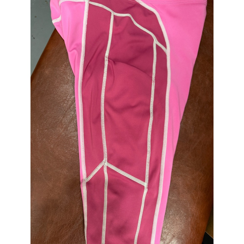 Fabletics Womens Pink Colorblock Pockets Leggings Contrast Stitch Size S - Picture 4 of 6